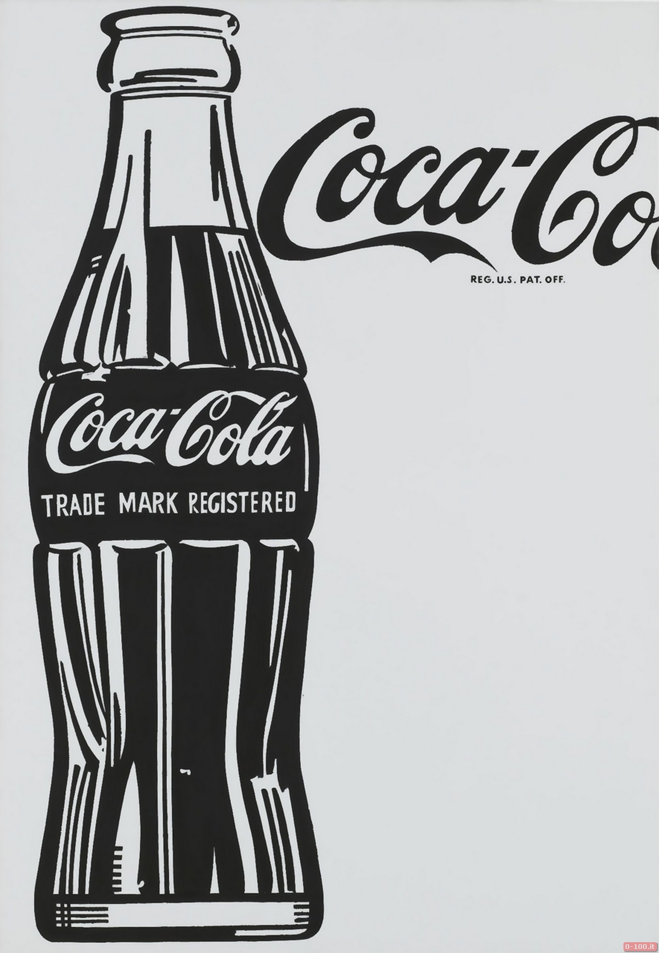 coca cola #4; acrylic pencil and letraset on canvas, 1962