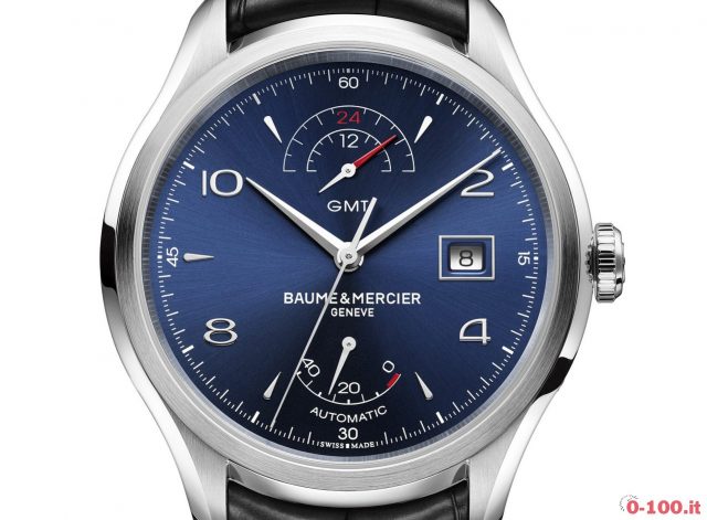 Baume et Mercier Clifton 10316 front gmt power reserve 43 mm steel alligator
