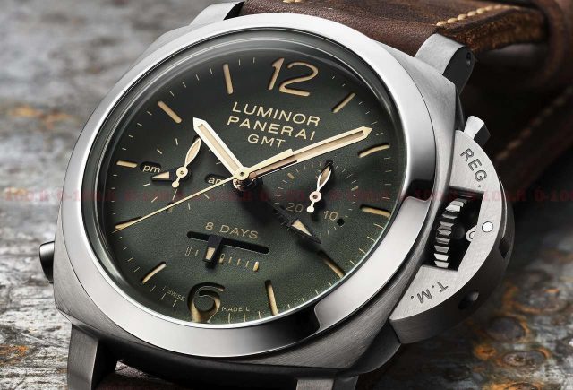 Officine Panerai Luminor 1950 Chrono Monopulsante 8 Days GMT Titanio PAM00737_price_0-100