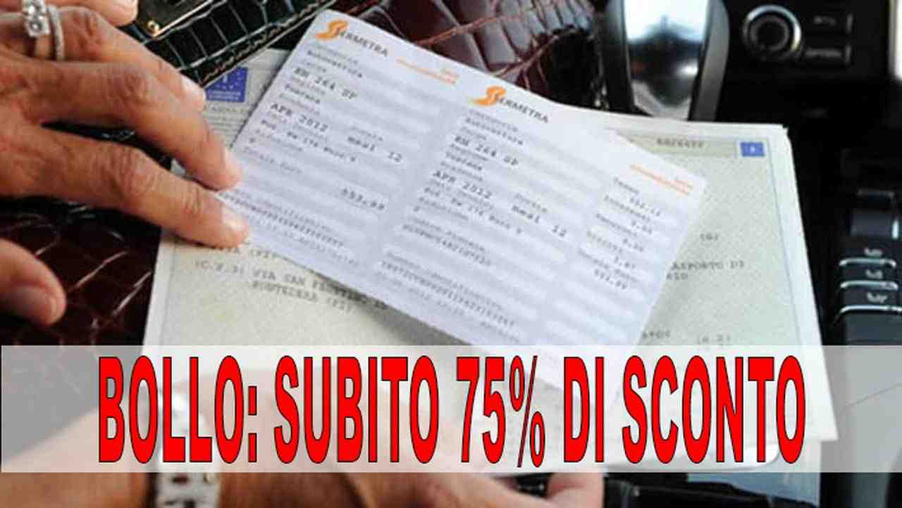 Bollo auto arriva lo sconto