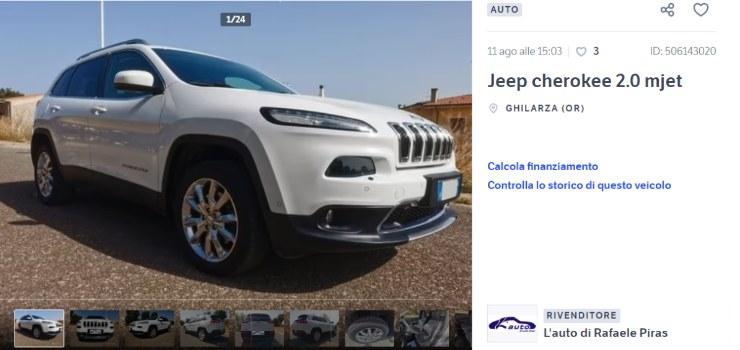 Jeep Cherokee, offerta unica