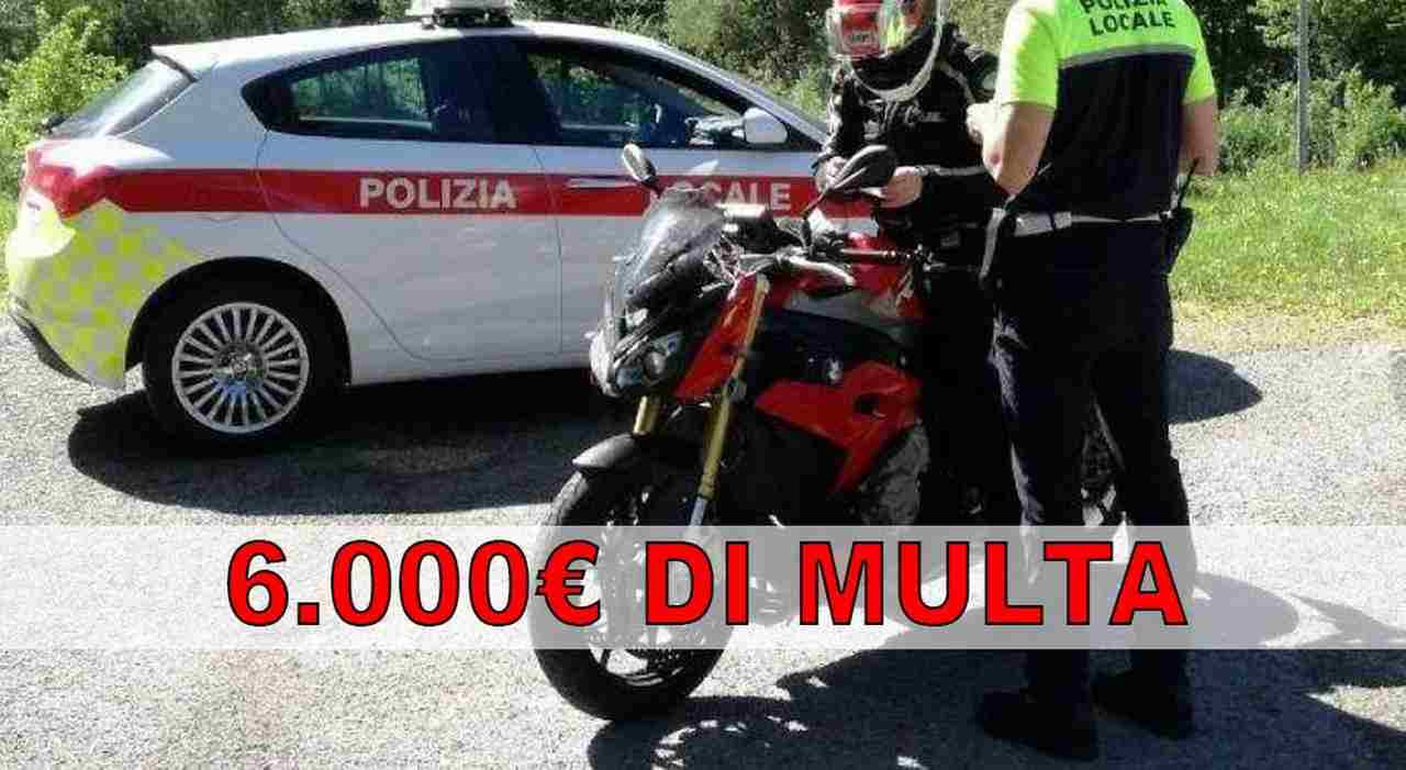 Se viaggi in moto rischi una multa da 6.000 €