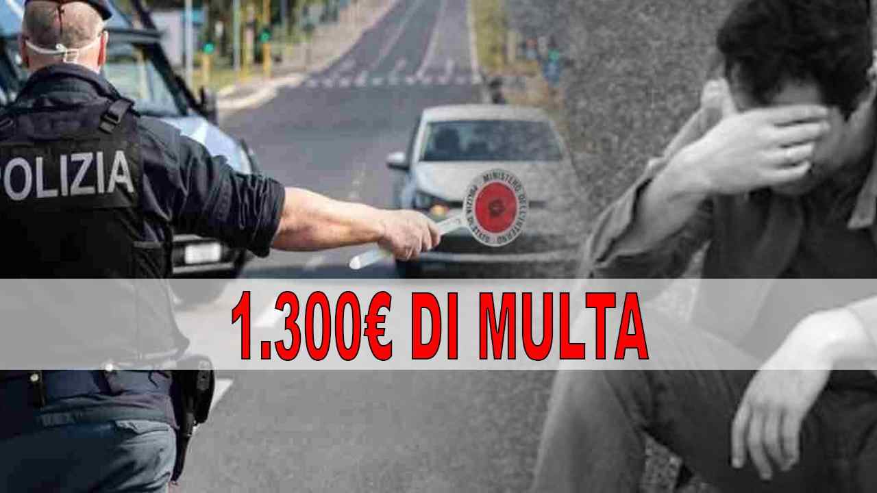 Posto di blocco, la multa è micidiale