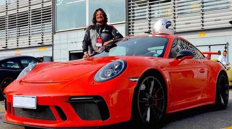 Alessandro Borghese con la sua Porsche GT3