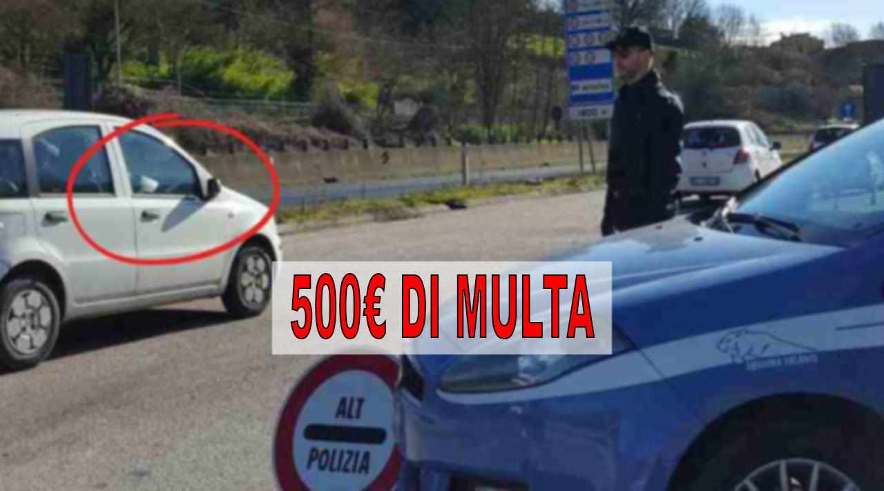 Codice della strada multa pesante