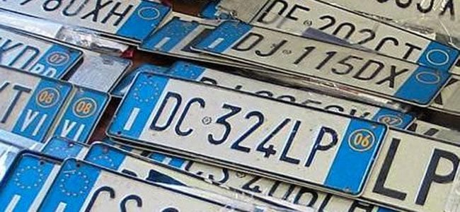targa illegale
