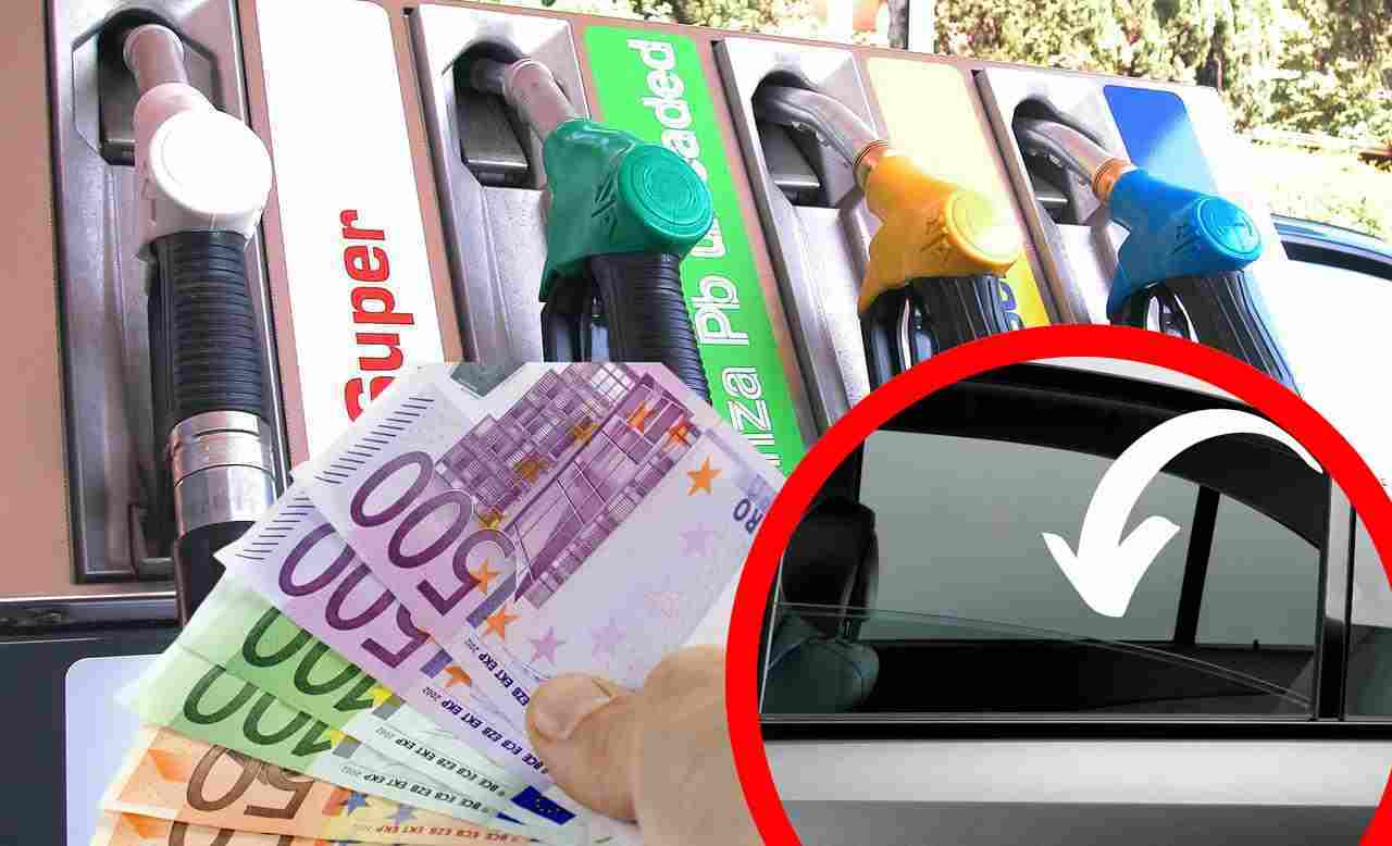 Risparmio benzina, metodo del finestrino