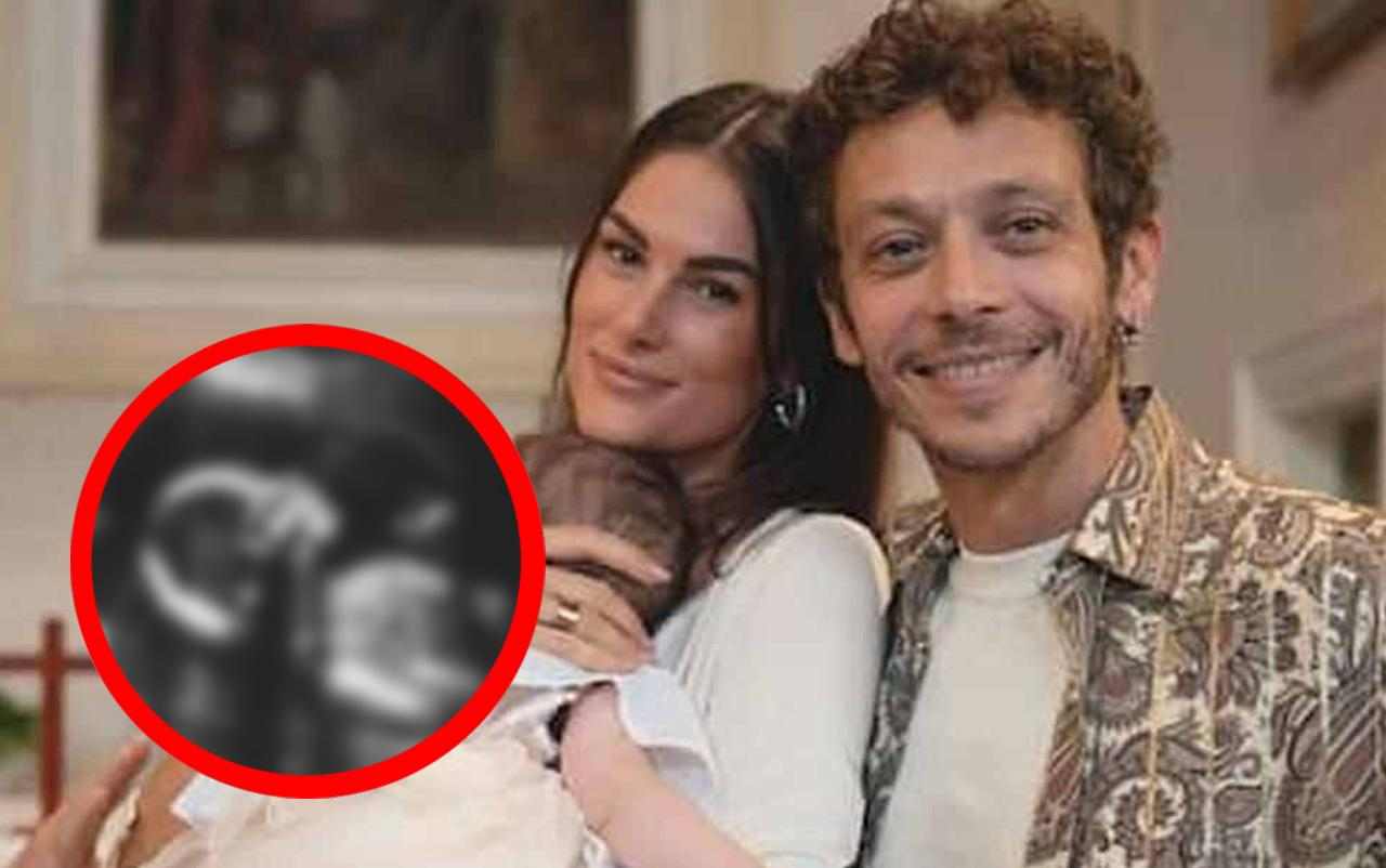 Valentino Rossi insieme alla famiglia, al battesimo della piccola Giulietta