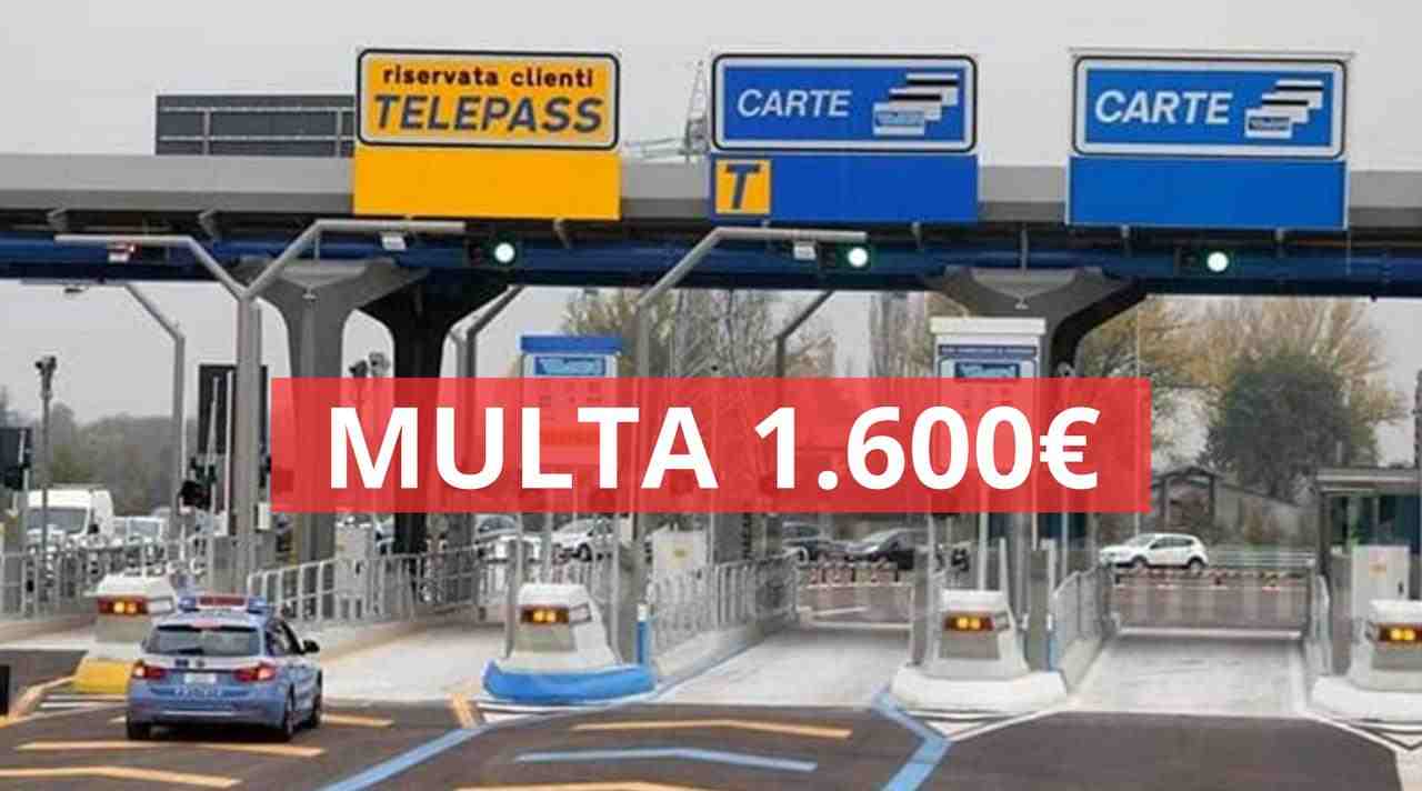 multa casello