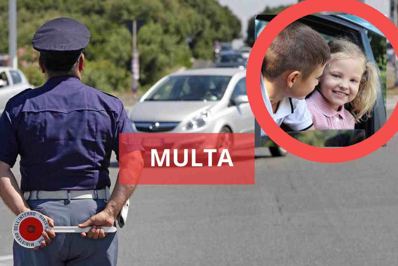 Multa se hai minorenni in auto