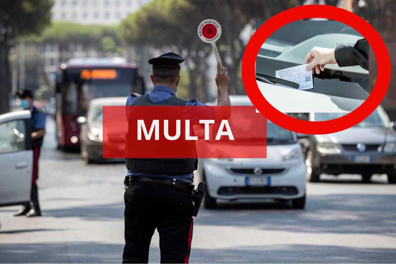 Multa se non hai il foglio sul vetro dell'auto