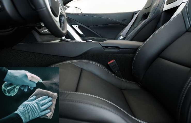 Pulire i sedili dell'auto per evitare la formazione di germi
