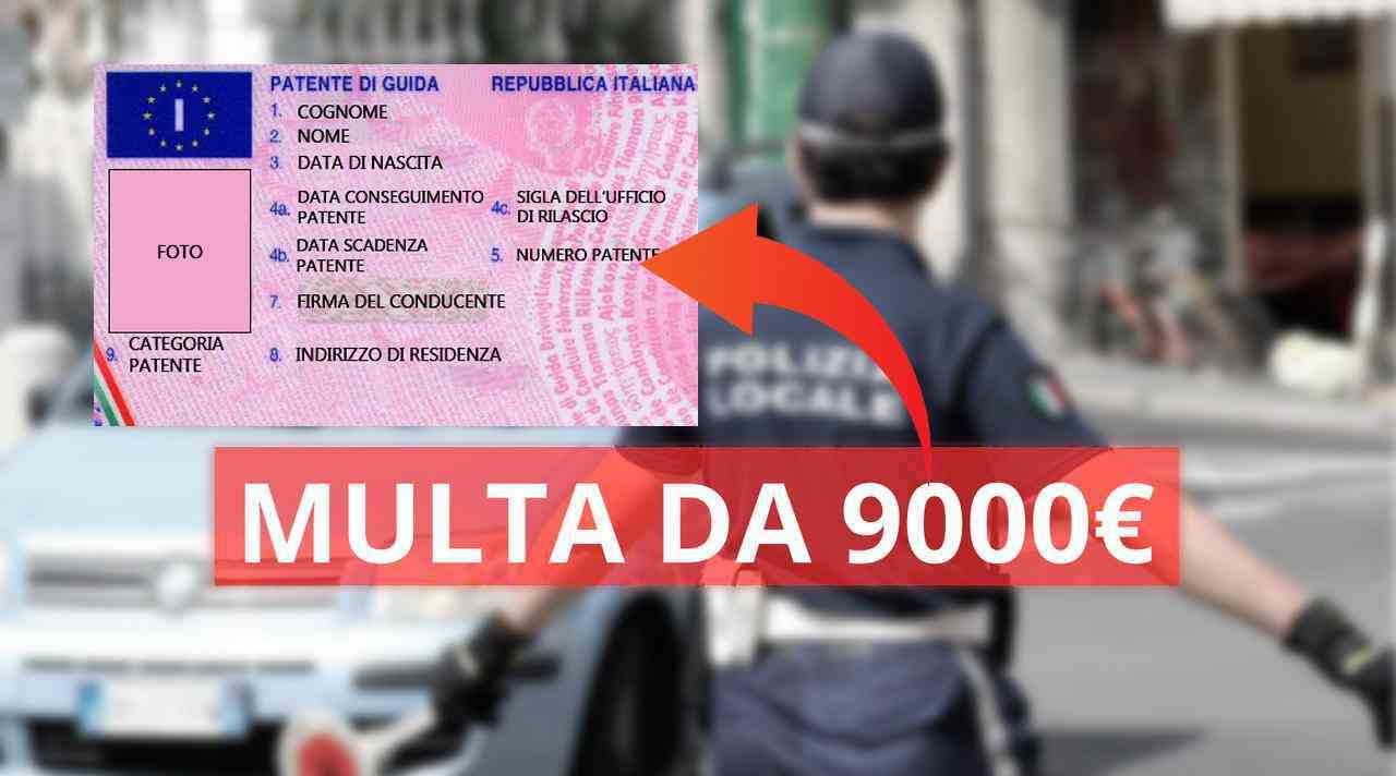 Posto di blocco, senza questo numero sulla patente la multa è di 9.000€