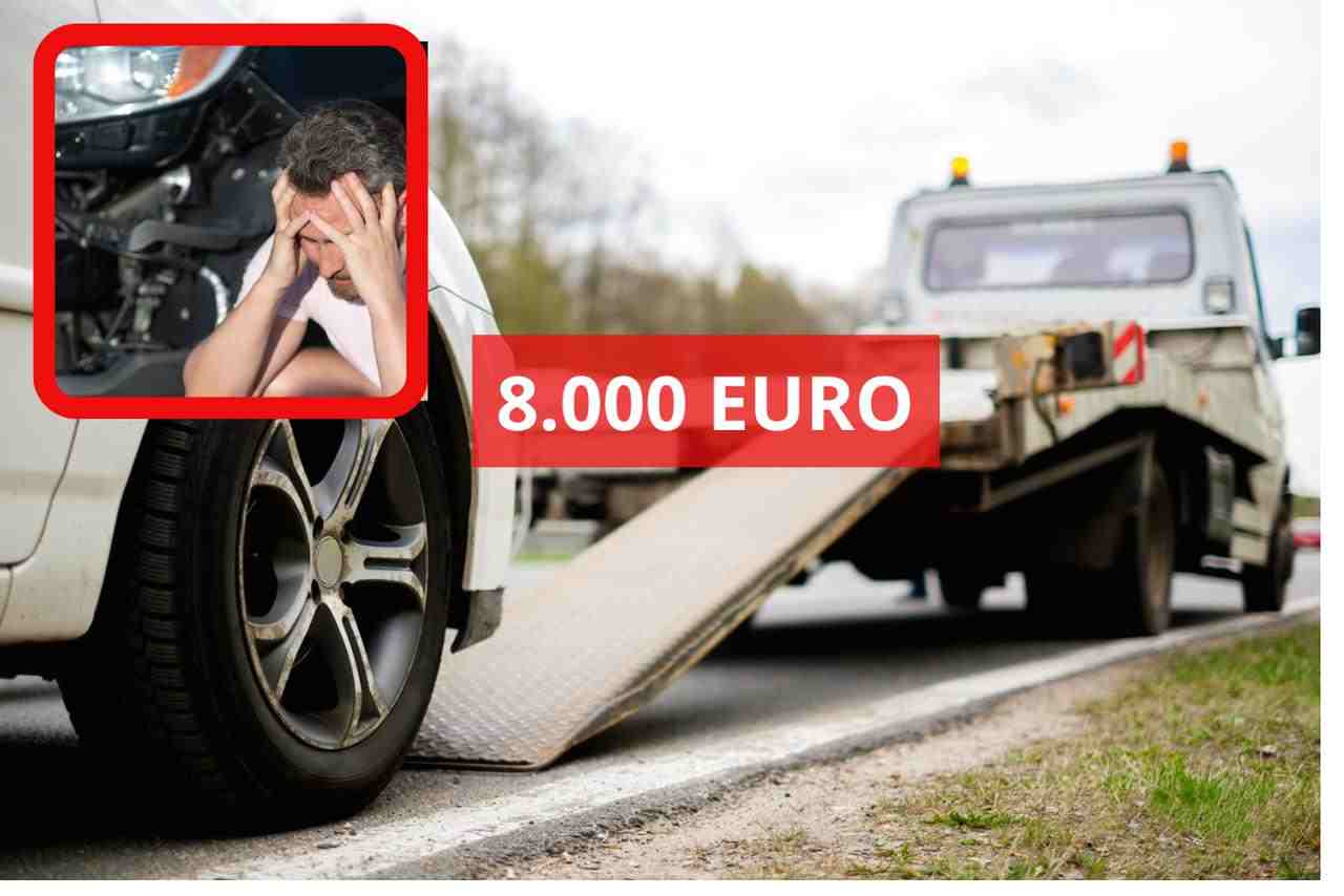 Danno da ottomila euro