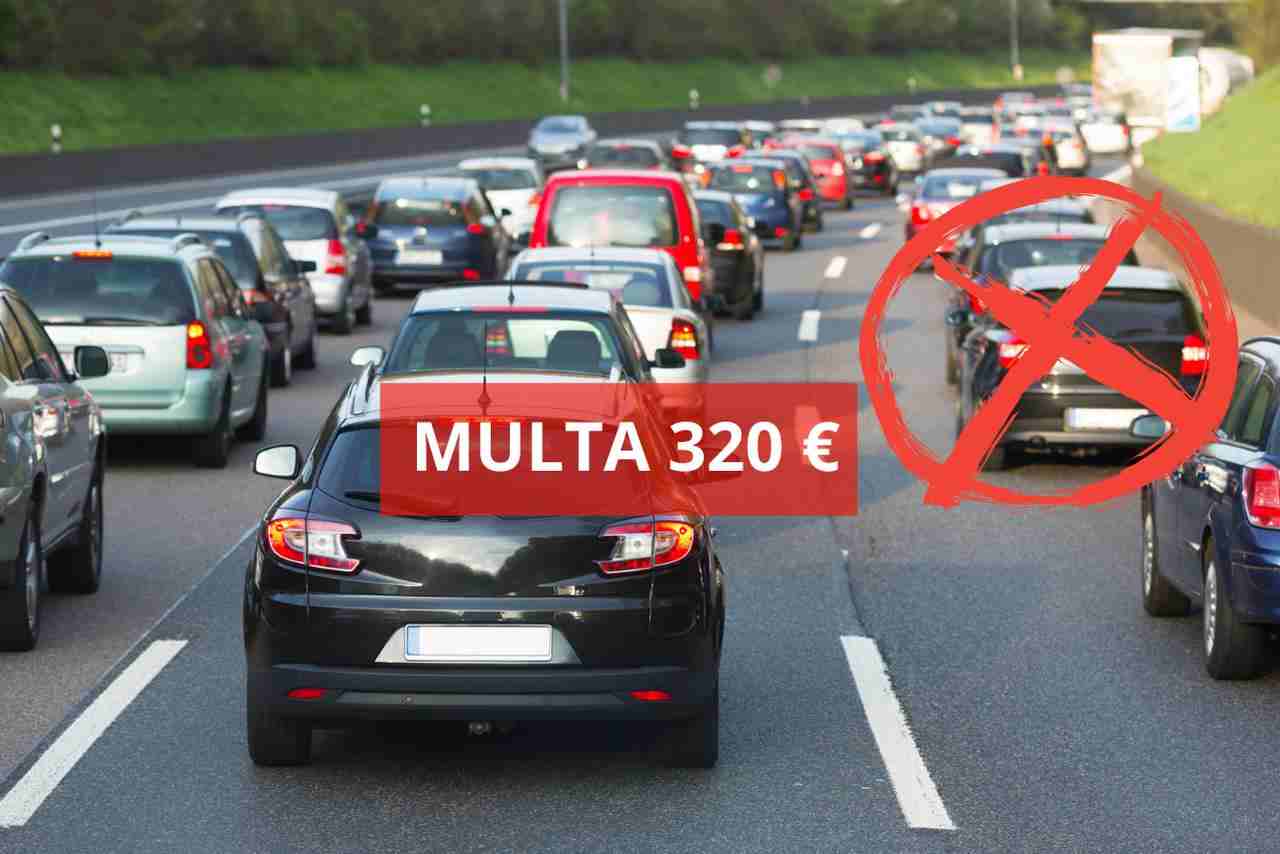 Multa di trecentoventi euro per chi utilizza questa corsia