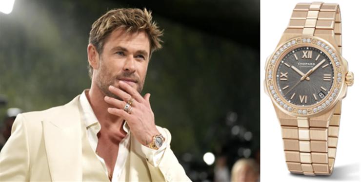 Chris Hemsworth al Met Gala con l’orologio Chopard Alpine Eagle